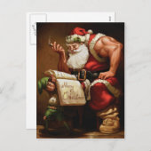 Carte postale de Noël - Motivation de gym (Devant / Derrière)