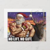 Carte postale de Noël - Motivation de gym (Devant / Derrière)