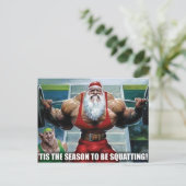 Carte postale de Noël - Motivation de gym (Debout devant)