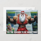 Carte postale de Noël - Motivation de gym (Devant / Derrière)