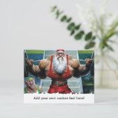 Carte postale de Noël - Motivation de gym (Debout devant)