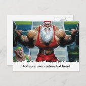 Carte postale de Noël - Motivation de gym (Devant / Derrière)