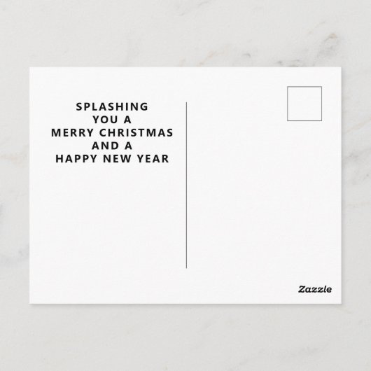 Carte postale de Noël nageuse (Dos)