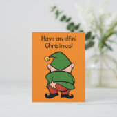 Carte postale de Noël Naughty Elves Itch (Debout devant)
