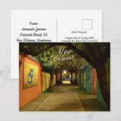 Carte postale de Noël New Orleans Street (Devant / Derrière)