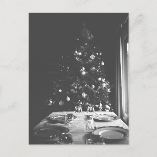 Carte postale de Noël noir et blanc (Devant)