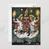 Carte postale de Noël Nutcracker vintage (Devant / Derrière)