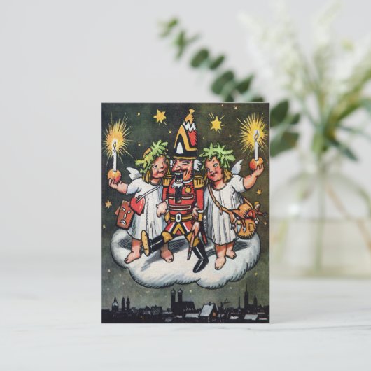 Carte postale de Noël Nutcracker vintage (Debout devant)