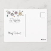 Carte postale de Noël - Ornements (Dos)