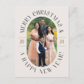 Carte postale de Noël Ovale classique moderne (Devant)