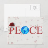 Carte postale de Noël Peace Earth (Devant / Derrière)