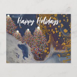 Carte postale de Noël Peinture Abstraite