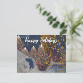 Carte postale de Noël Peinture Abstraite (Debout devant)