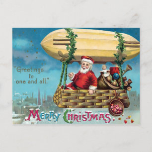 Carte postale de Noël Père Noël de Victoria