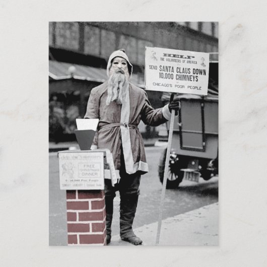 Carte postale de Noël Père Noël Déplaisant vintage (Devant)