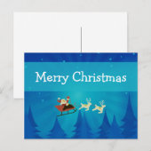 Carte postale de Noël père Noël Winter Scene (Devant / Derrière)