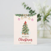 Carte postale de Noël personnalisée (Debout devant)