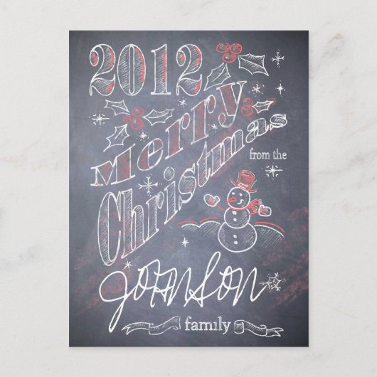 Carte postale de Noël personnalisée (Devant)
