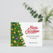 Carte postale de Noël personnalisée (Debout devant)