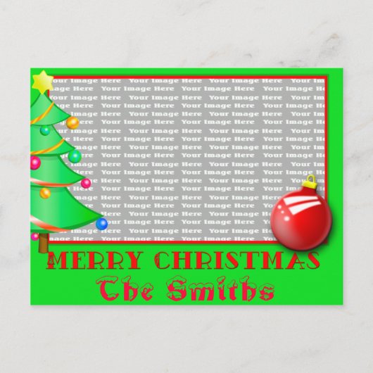 Carte postale de Noël personnalisée (Devant)