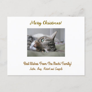 Carte postale de Noël personnalisée avec photo