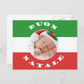 Carte postale de Noël personnalisée italienne (Devant / Derrière)