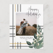 Carte postale de Noël Plaid Green (Devant)