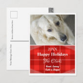 Carte postale de Noël Plaqué rouge - HAMbWG (Devant / Derrière)