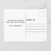 Carte postale de Noël Poinsettia (Dos)