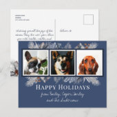 Carte postale de Noël pour animaux personnalisés (Devant / Derrière)