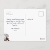 Carte postale de Noël pour animaux personnalisés (Dos)