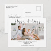 Carte postale de Noël pour les fêtes de Noël (Devant / Derrière)