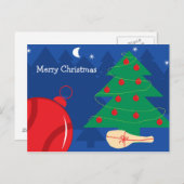 Carte postale de Noël pour les joueurs de tennis (Devant / Derrière)