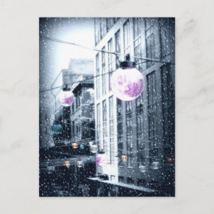 Carte postale de Noël pour les vacances urbaines