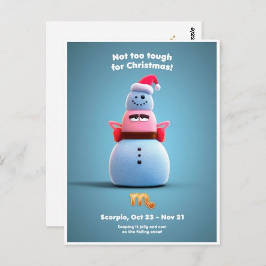 Carte postale de Noël pour Scorpio (Devant / Derrière)
