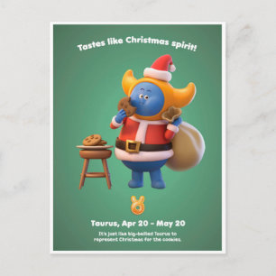 Carte postale de Noël pour Taurus