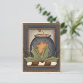 Carte postale de Noël primitive (Debout devant)