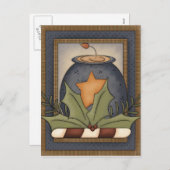 Carte postale de Noël primitive (Devant / Derrière)