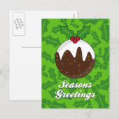 Carte postale de Noël Pudding (Devant / Derrière)