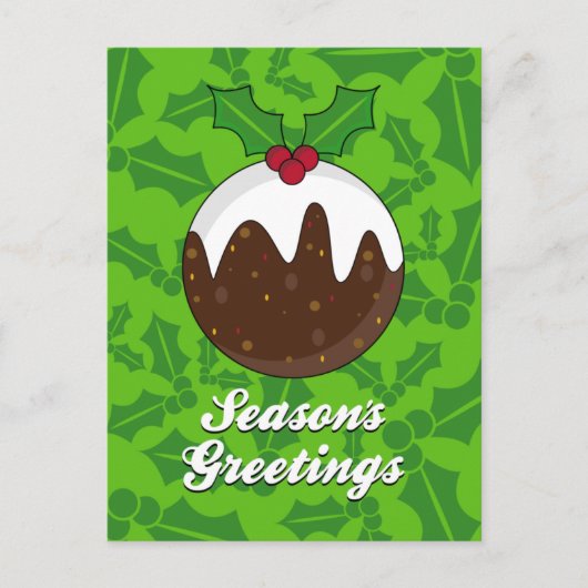 Carte postale de Noël Pudding (Devant)