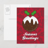 Carte postale de Noël Pudding (Devant / Derrière)