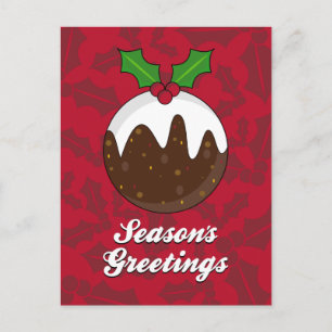 Carte postale de Noël Pudding