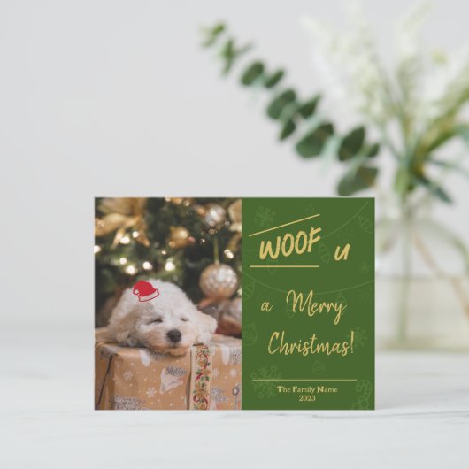 Carte postale de Noël (Puppy Ver.) (Debout devant)