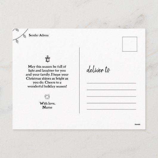 Carte postale de Noël (Puppy Ver.) (Dos)