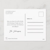 Carte postale de Noël Red Ho-Ho-Ho (Dos)