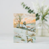 Carte postale de Noël rétro vintage (Debout devant)