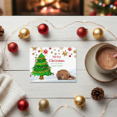 Carte postale de Noël Rhodesian Ridgeback