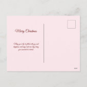 Carte Postale de Noël Rosa Amor de Amigo (Dos)