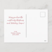 Carte postale de Noël rose (Dos)