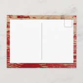 Carte postale de Noël Russe Red Wood Custom Photo (Dos)